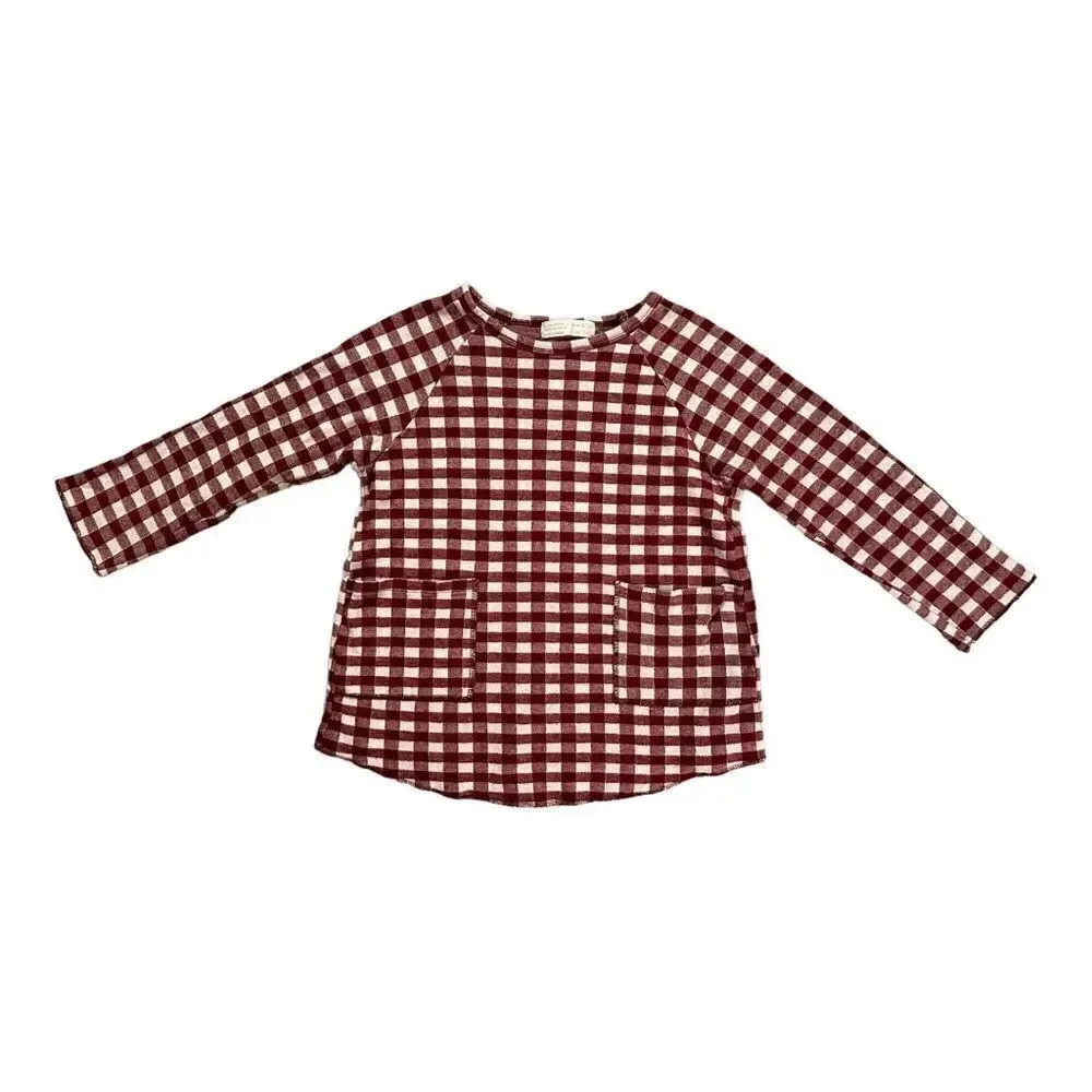 Zara | Red and White Checkerboard Top (9-10 yrs)